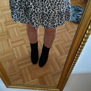 Lace up black boots